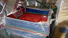 Отправка детской песочницы через транспортную компанию покупателю,песочница упакована в воздушно пузырчатую пленку.