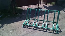 Велопарковка на 4 места цвет зеленый, доставка заказчику.