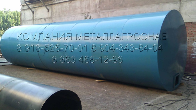 Ёмкость 100 м3 для воды, масла, удобрений, гсм, нефти, патоки, пищевых растворов - купить в Таганроге, Ростове-на-Дону, Краснодаре, Воронеже, Ставрополе.